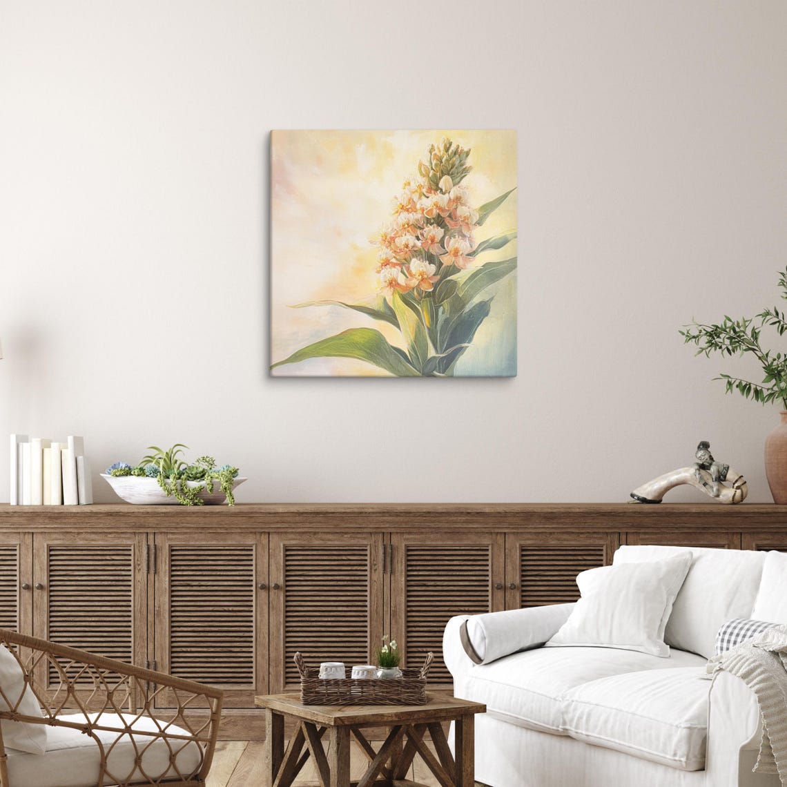 Tropical Milkweed Sunlit Peach Orange Backlit Glow Radiant Art Poster - Image 5