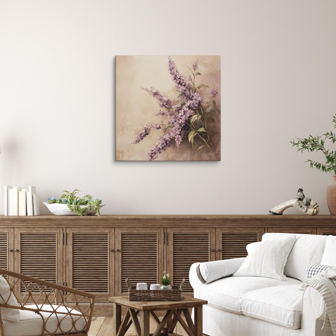 Lavender Lilac Clusters Vintage Botanical Floral Art Wall Poster - Image 5