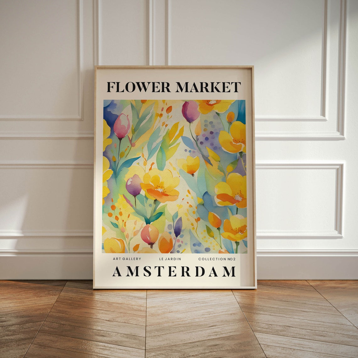 Amsterdam Abstract Flower Market Print Colourful Plant Art Modern Gallery Wall Art Floral Poster Gift For Friend Living Room Bedroom - Image 3