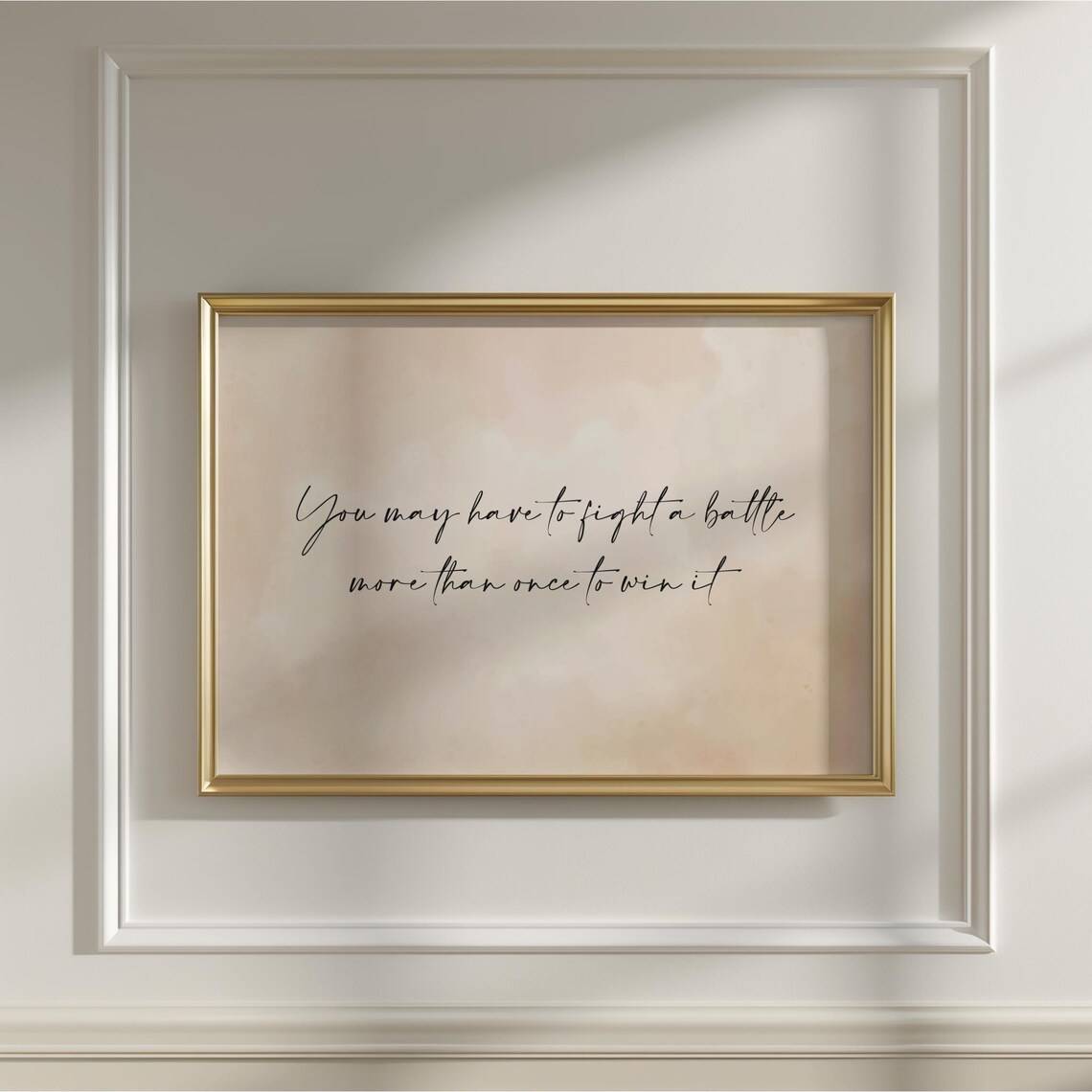 Fight the Battle More Than Once Handwritten Script Quote Poster - Image 3