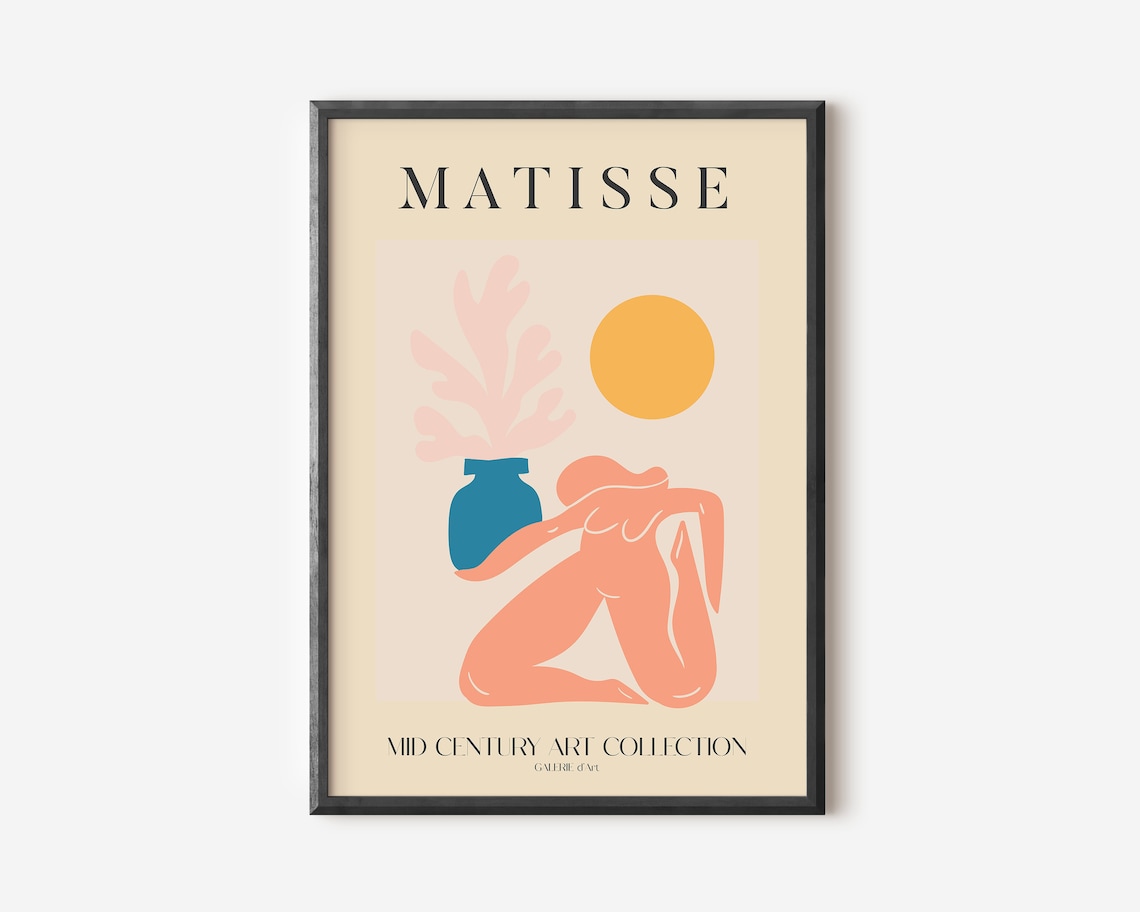 Henri Matisse Exhibition Poster, Boho Gallery Art Print