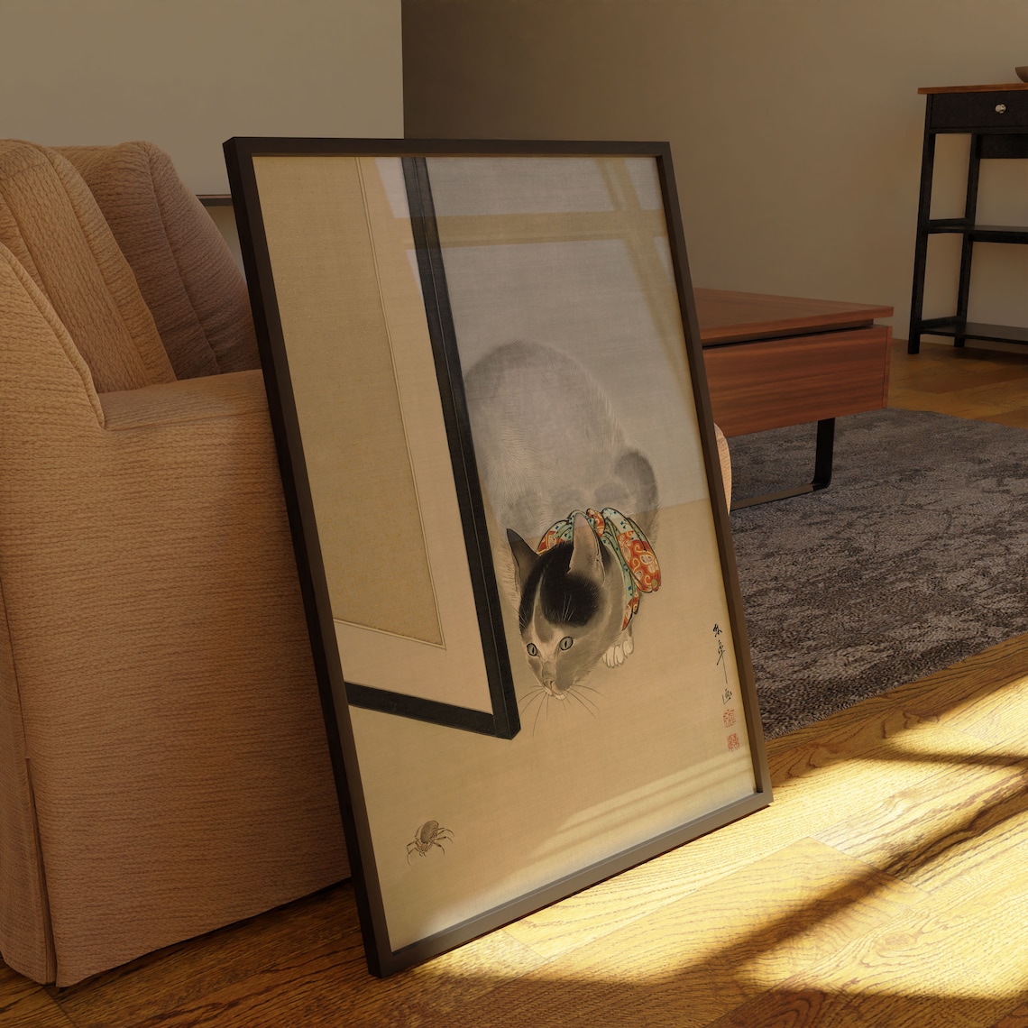 Minimalist Cat Poster, Japanese Cat Art - Image 2