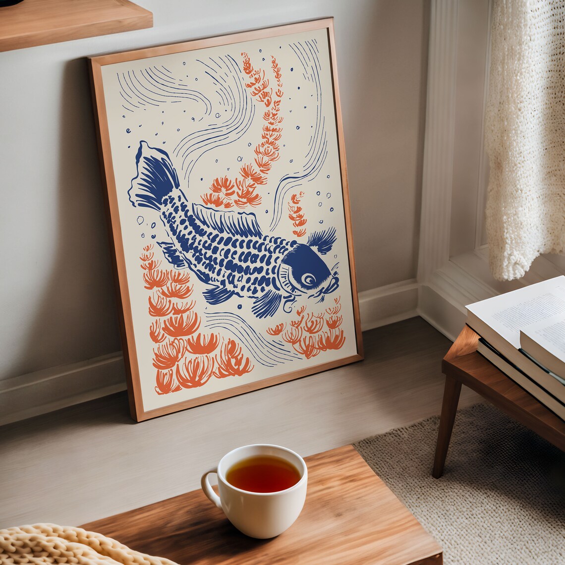 Japanese Fish Vintage Woodblock Exhibition Art Print - Image 2
