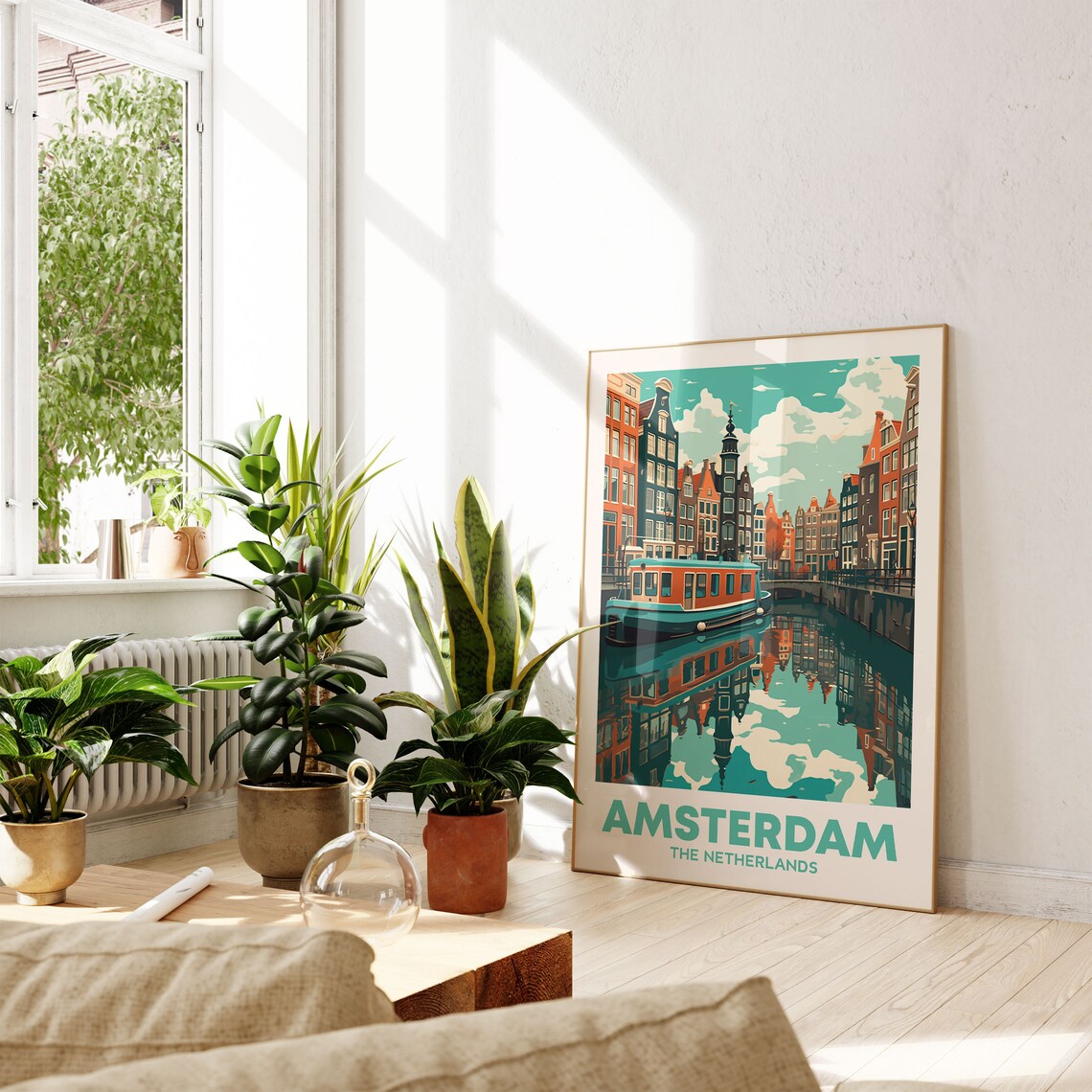 Amsterdam, The Netherlands Travel Poster - Image 3
