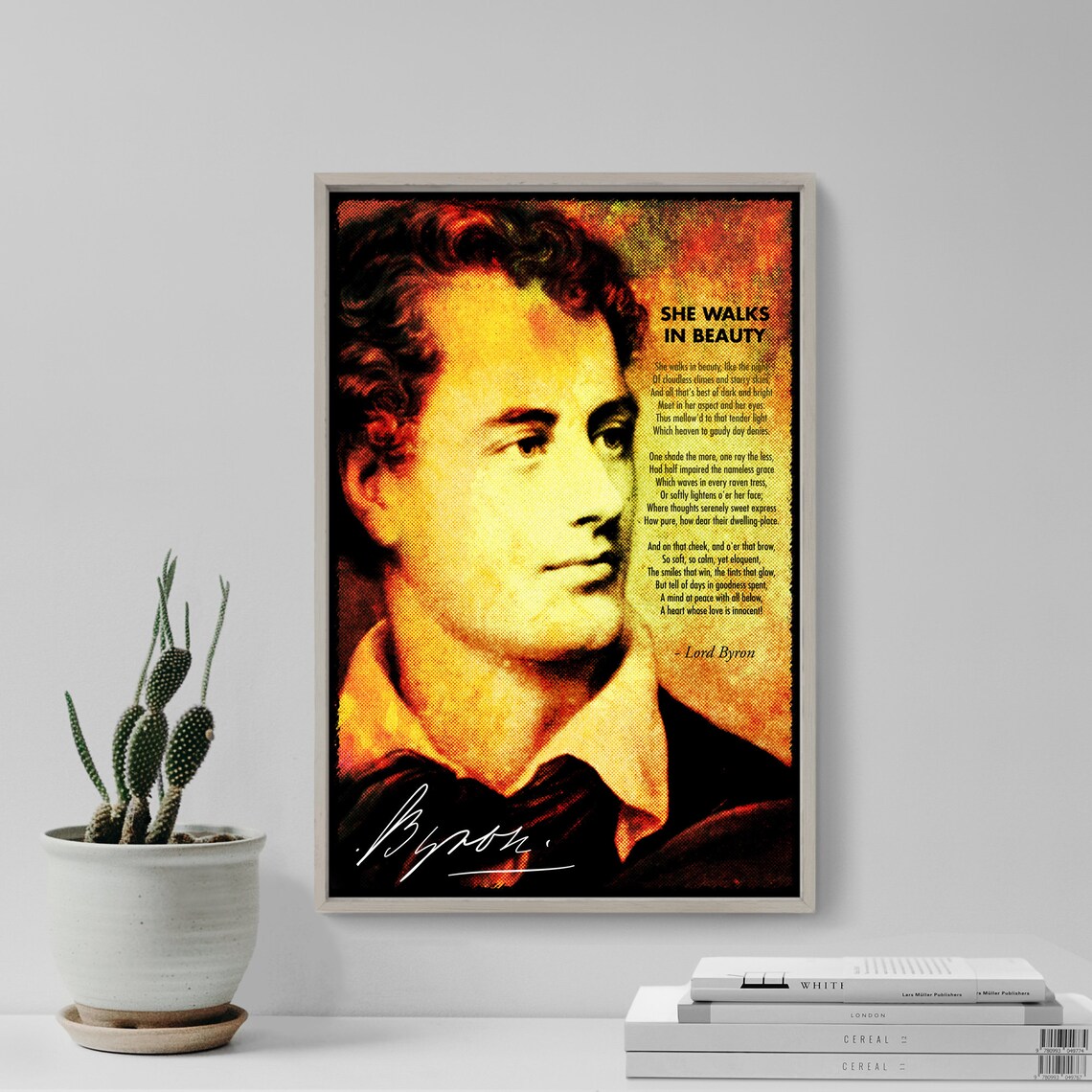 Lord Byron She Walks In Beauty Poem Art Print