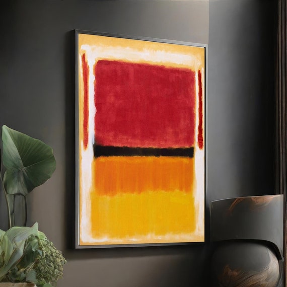 Mark Rothko Colorful Abstract Art Minimalist Painting Modern Wall Decor Contemporary Home Art Unique Gift Homeart Framed
