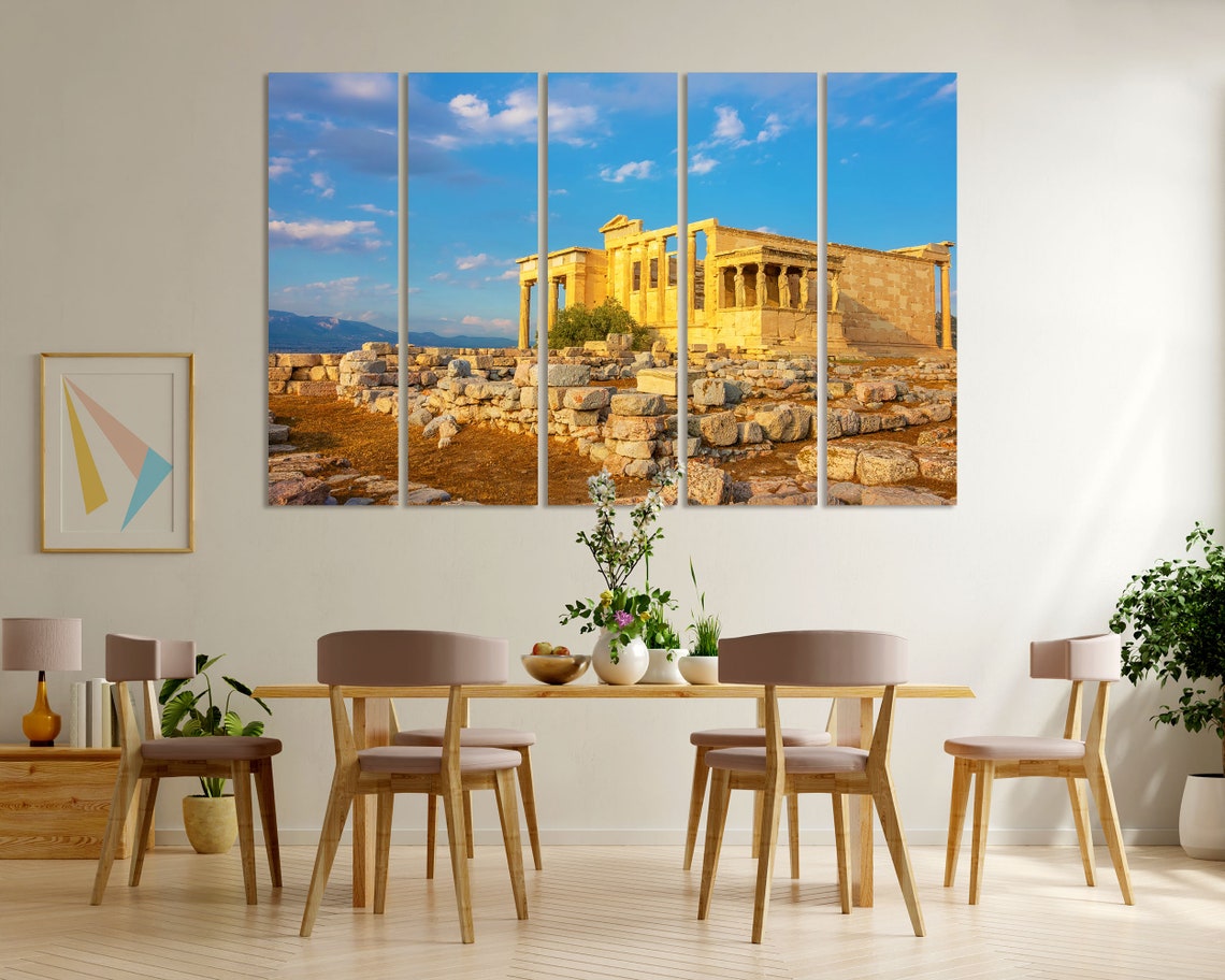 Erechtheion Acropolis Athens Greece Golden Hour Ancient Ruins Poster - Image 6