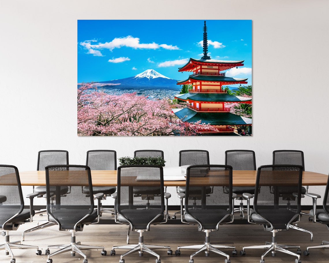 Japan Nature Painting Art For Wall Fuji Mountain Pictures Print Fuji Hakone Izu National Park In Japan Fuji Mountain Travel Art - Image 4