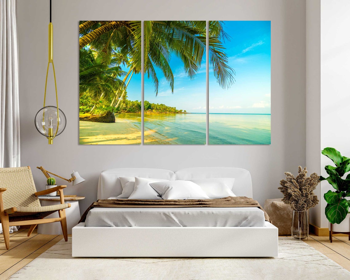Tropical Island Paradise Beach Palm Trees Turquoise Sea Wall Poster - Image 8