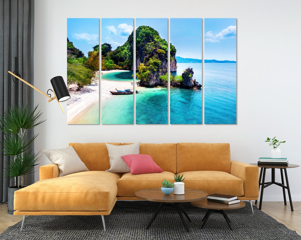 Thailand Koh Hong Island Limestone Cliffs Turquoise Beach View Poster - Image 5