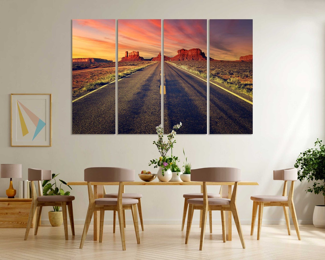 Desert Road To Monument Valley Sunset Red Rock Buttes Southwest Poster - Image 6