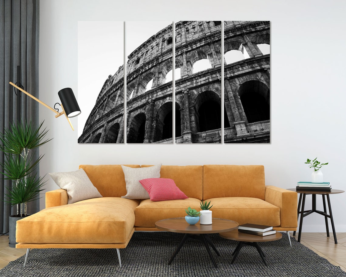 Colosseum Rome Black And White Architecture Photography Wall Art - Image 5