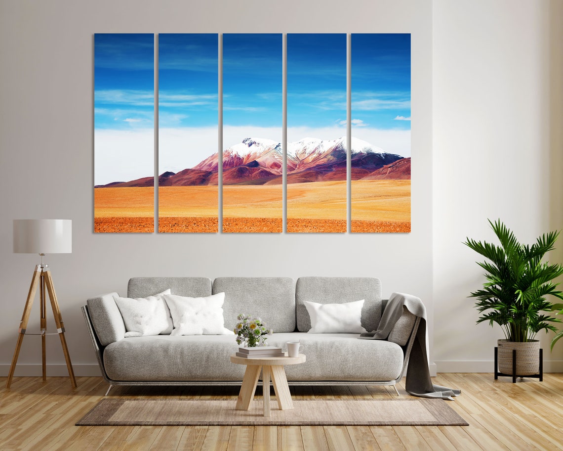 Bolivia Altiplano Desert With Snow Capped Volcano Mountain View Poster - Image 6