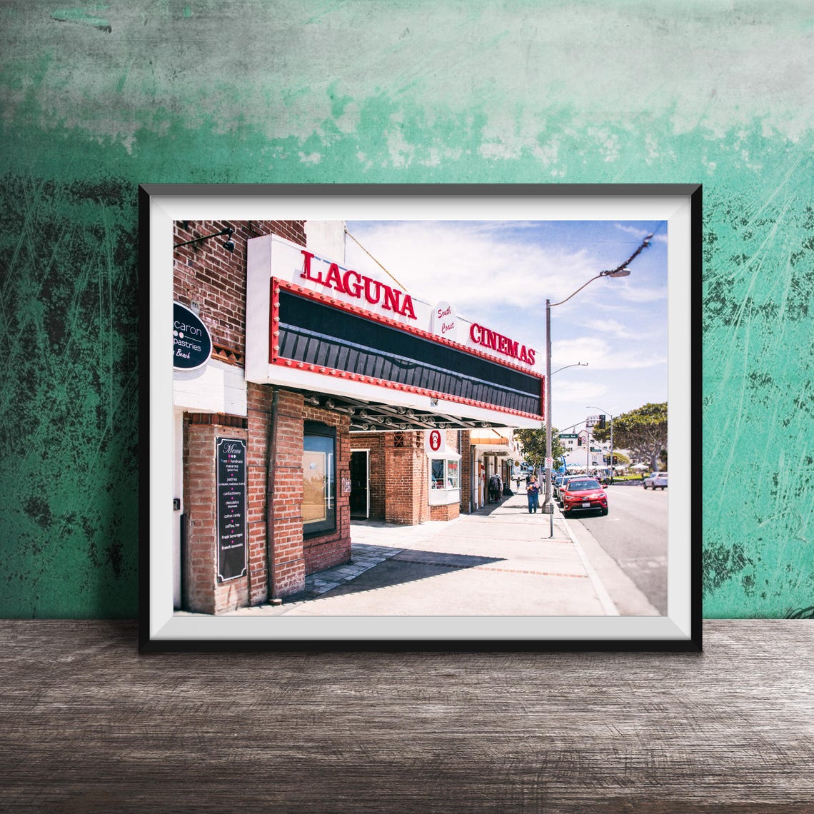 Laguna Cinemas South Coast Theater Marquee Beach Town Poster