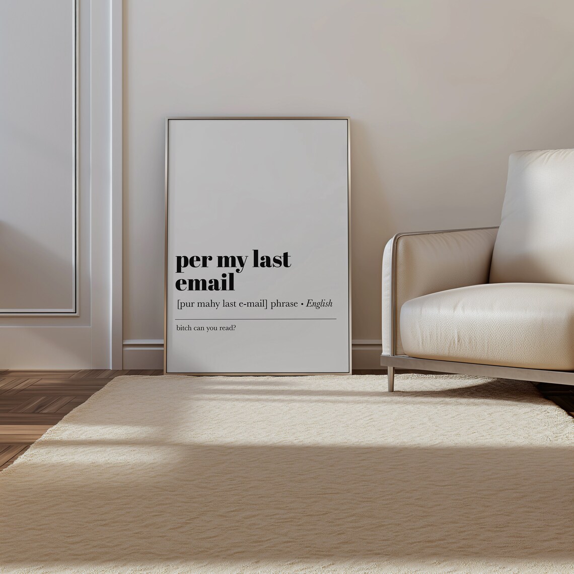 Per My Last Email Funny Office Quote Art Print - Image 2