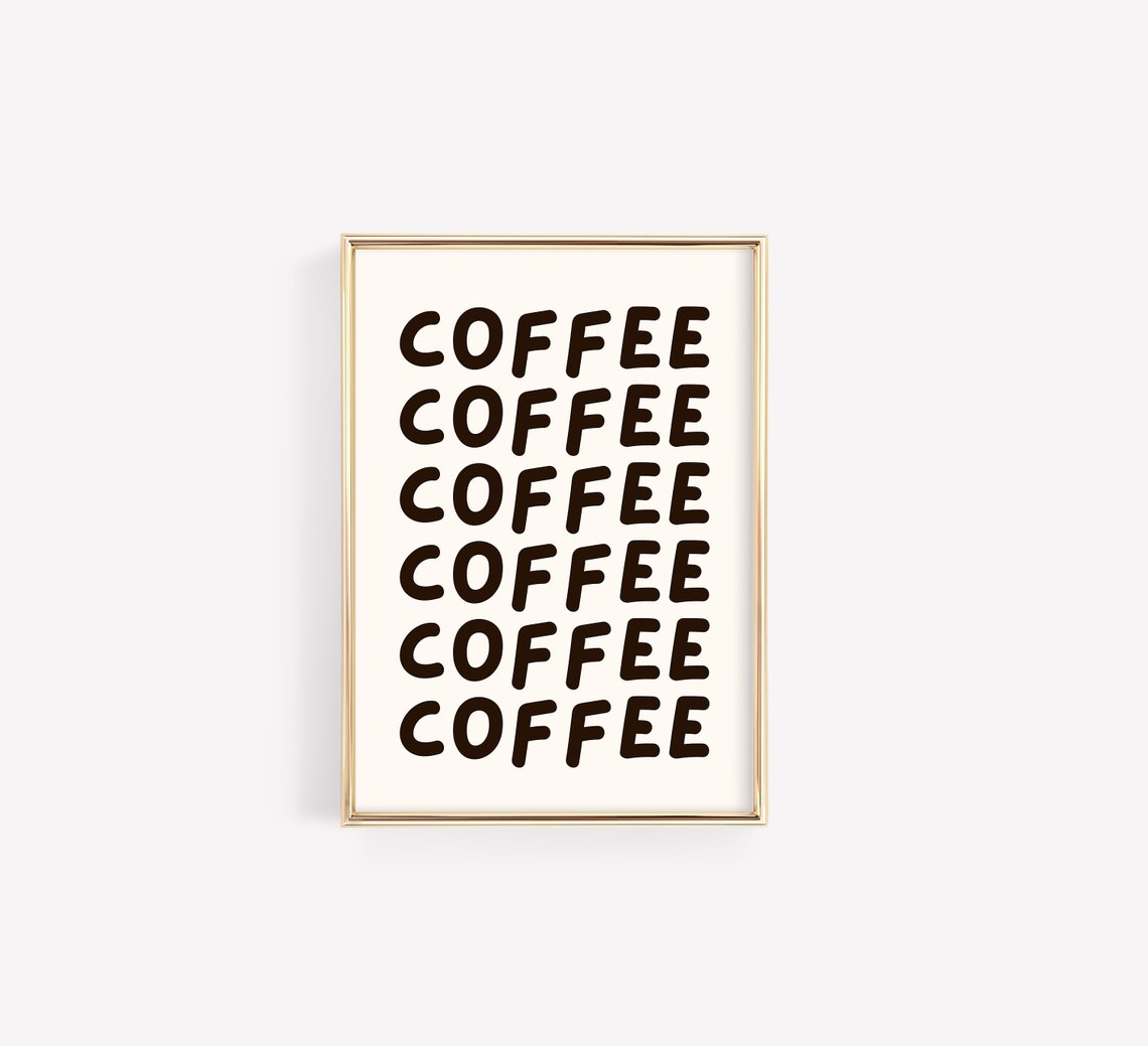 Coffee Print Coffee Bar Wall Art Minimalist Coffee Print Kitchen Decor Print - Image 2