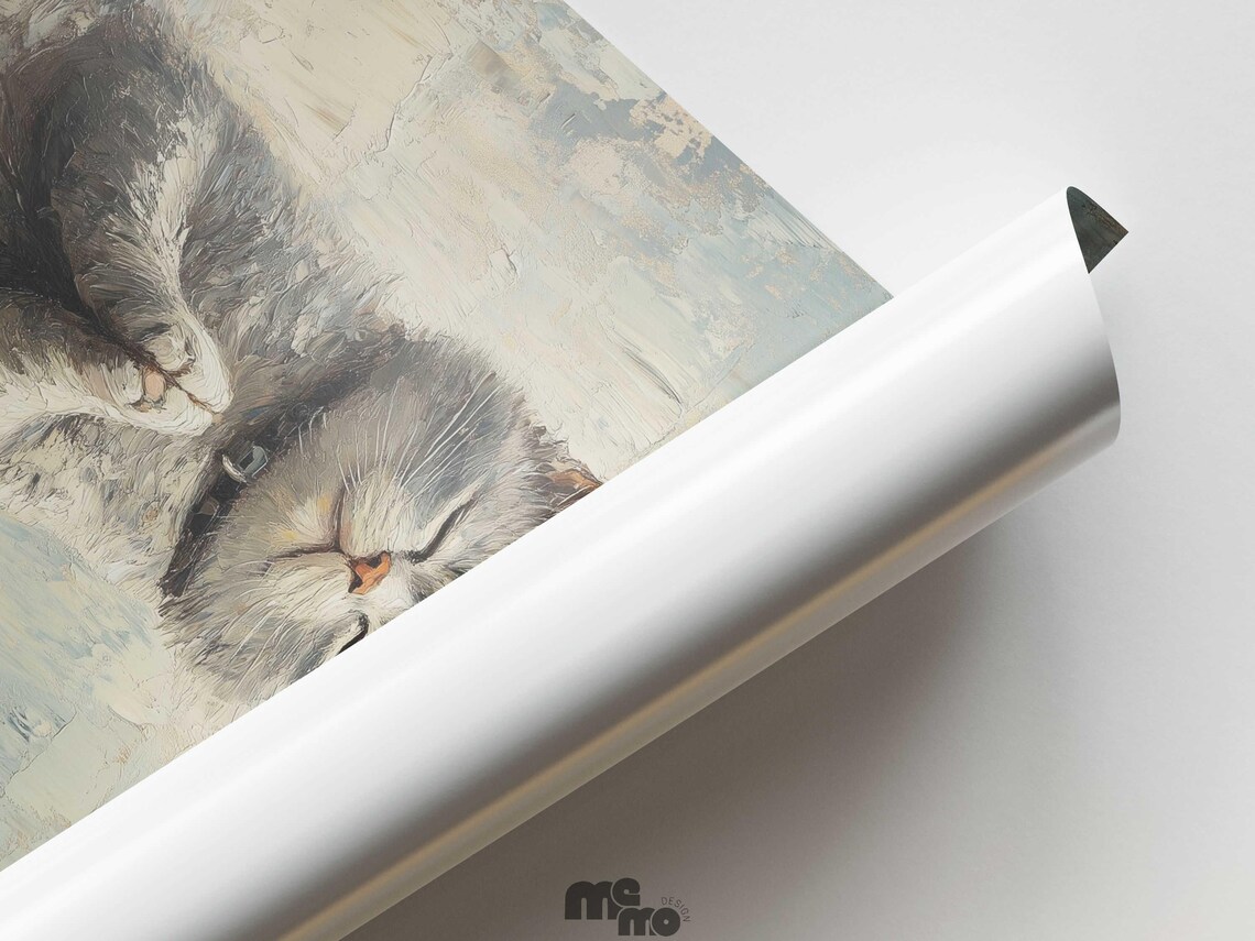 Yoga Meditation Cat Art Print, Funny Zen Cat - Image 4