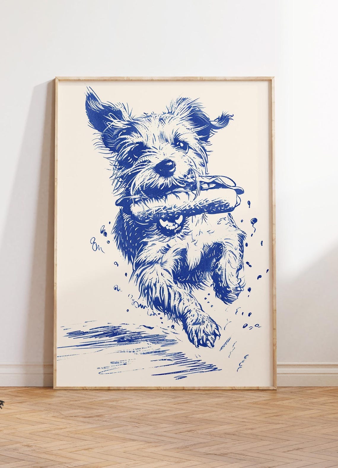 Runaway Hot Dog Funny Art Print