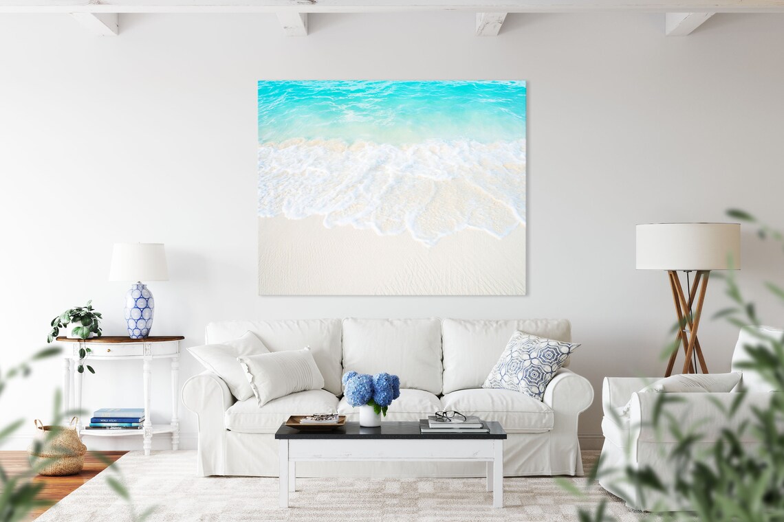 Water Water Print, Ocean Waves Coastal Poster