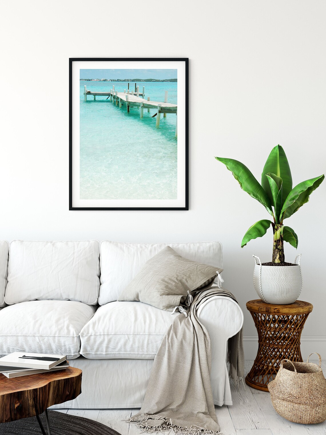Bahamas Boat Dock Beach Art Print, Exumas Pier - Image 3