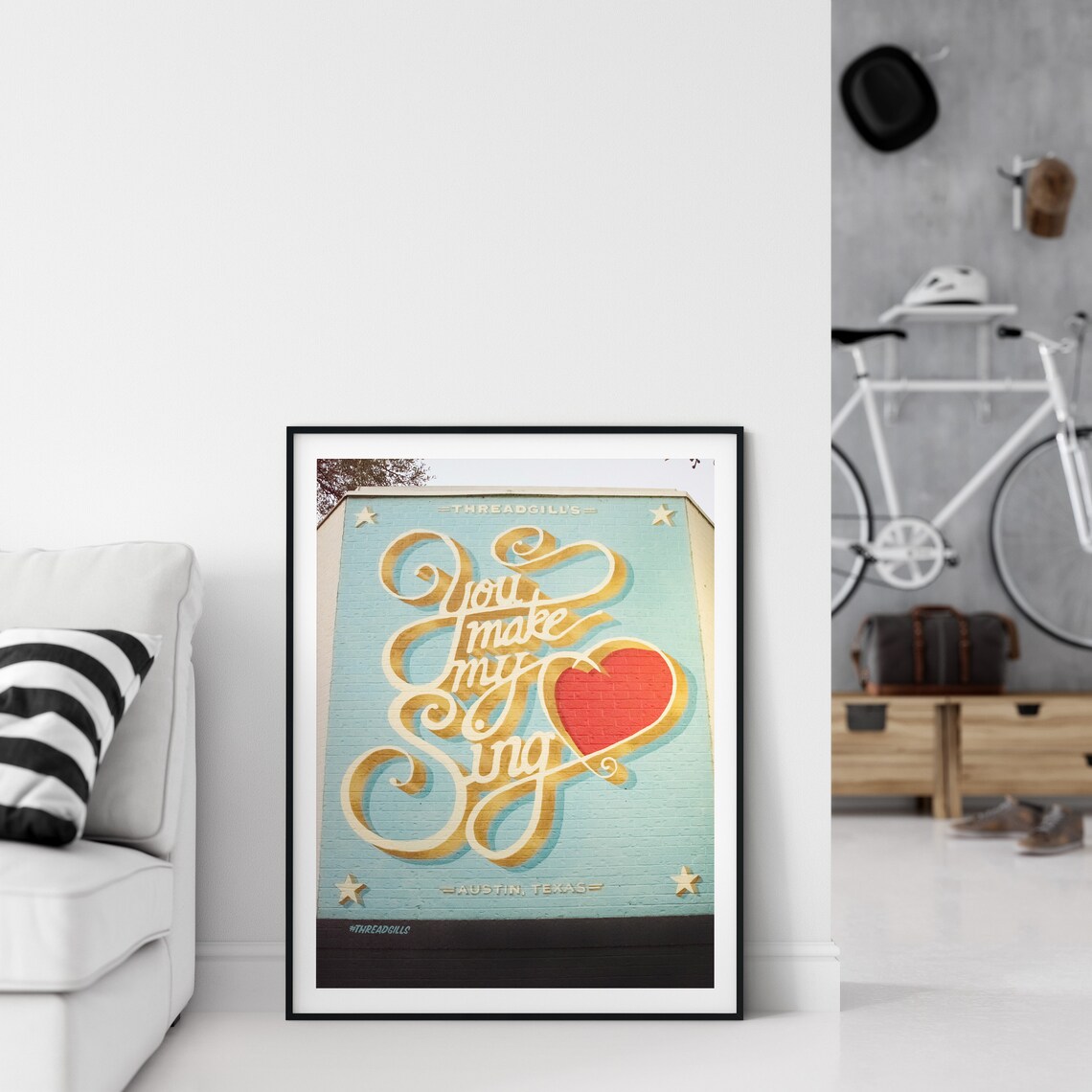 Austin TX Print, Valentine's Wall Decor Art Print - Image 2