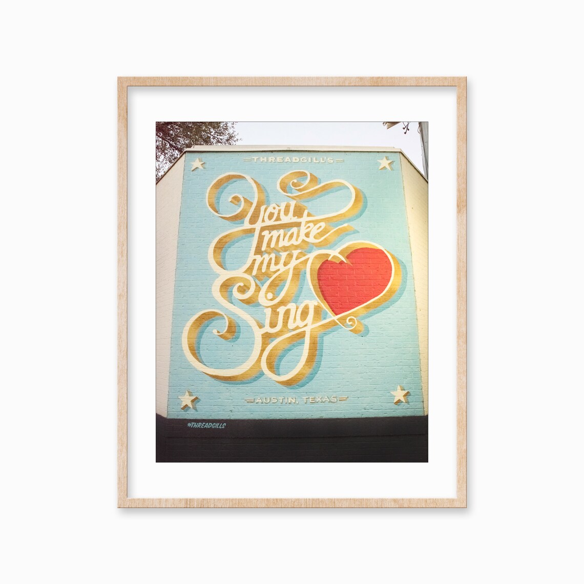 Austin TX Print, Valentine's Wall Decor Art Print
