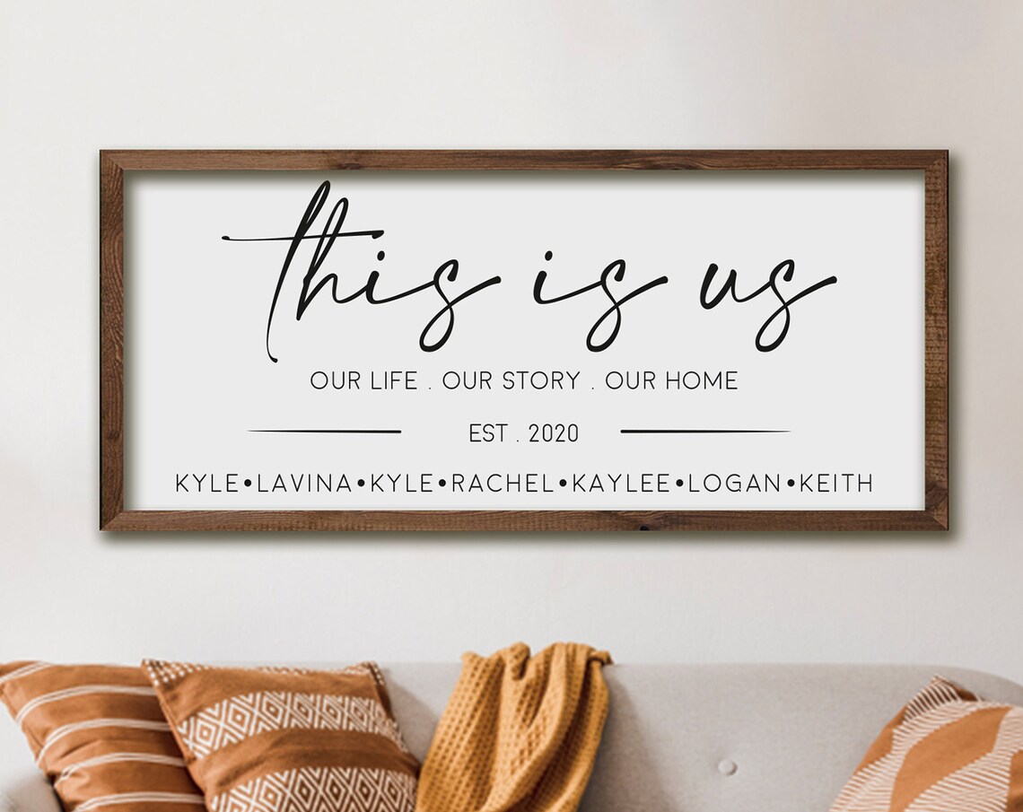 Family Name Sign Personalised Family Wall Art