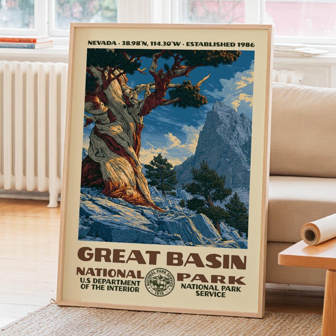Great Basin National Park Vintage WPA Travel Poster