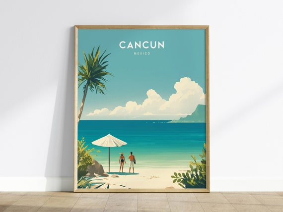 Cancun Beach Romantic Mexico Getaway Art Print