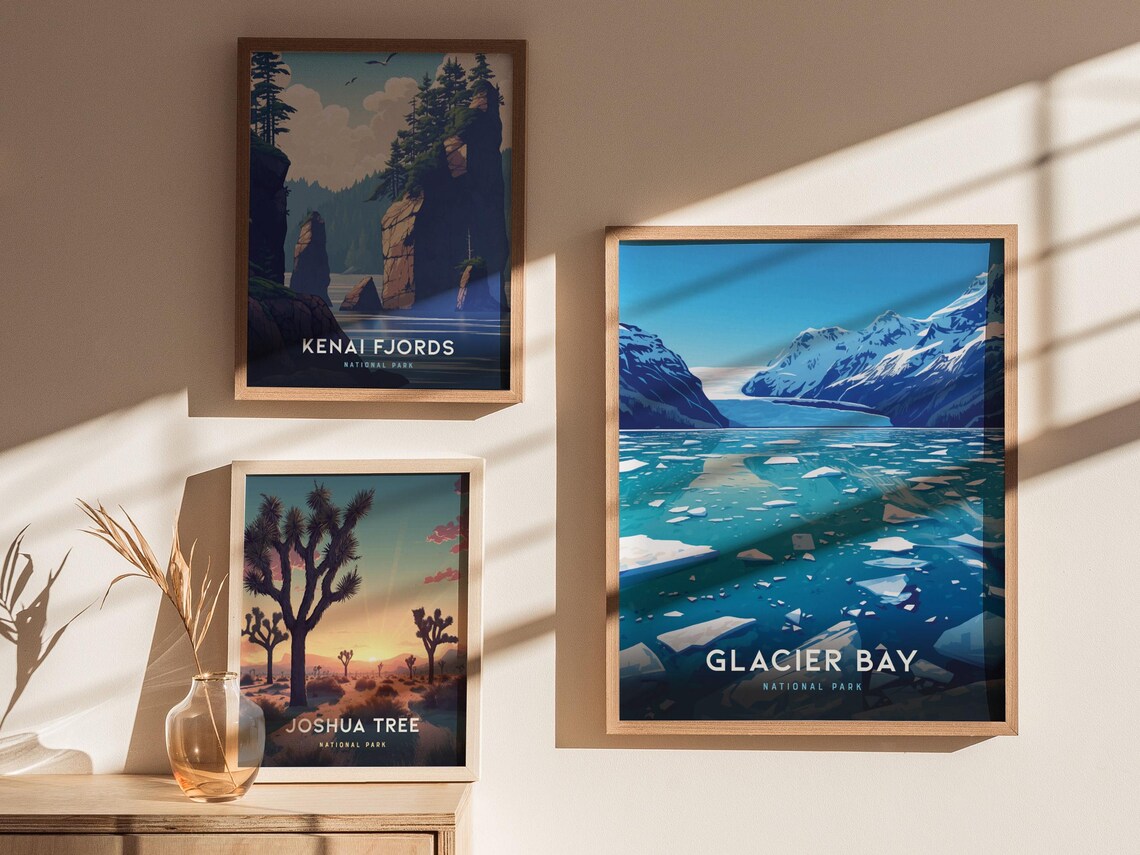 Glacier Bay National Park Alaska Glacial Iceberg Waters Poster - Image 4