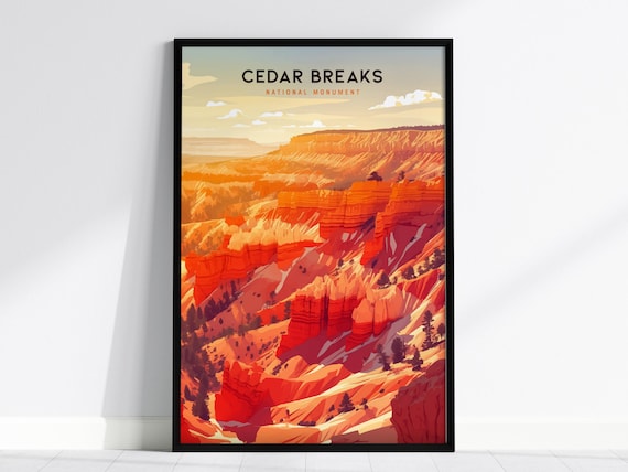 Cedar Breaks National Monument Red Rock Amphitheater Canyon Poster