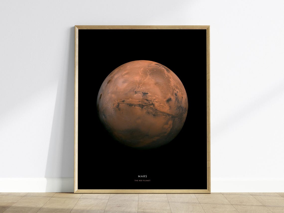 Mars The Red Planet Astronomy Photo Art Poster for Space Lovers