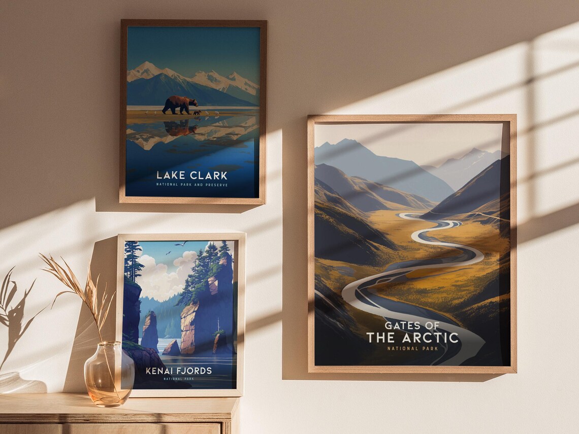 Gates of the Arctic National Park Winding River Valley Poster - Image 4