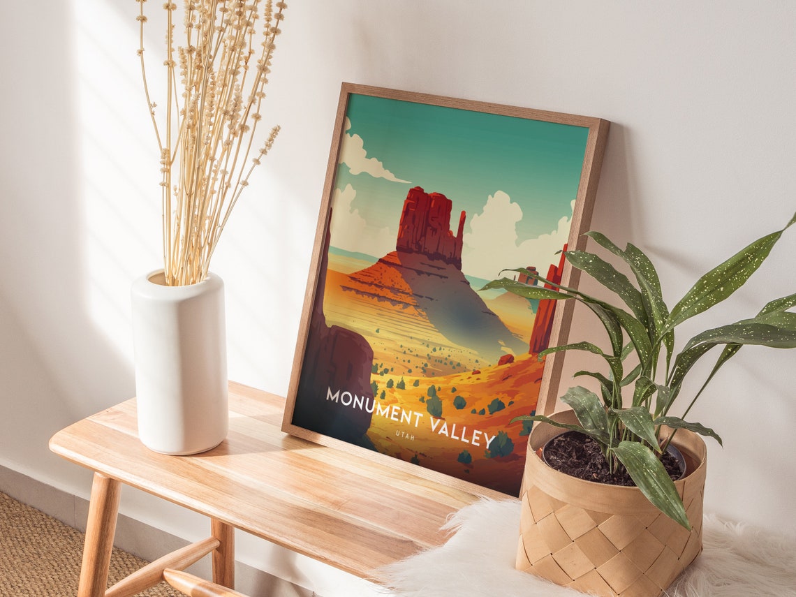 Monument Valley Utah Desert Buttes Sunset Vintage Travel Poster - Image 4