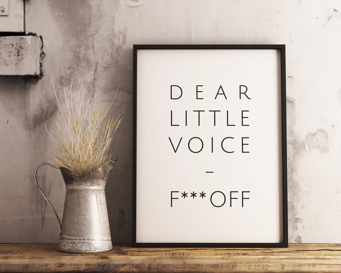 Fuck Off Scandinavian Motivational Poster, Minimalist - Image 3