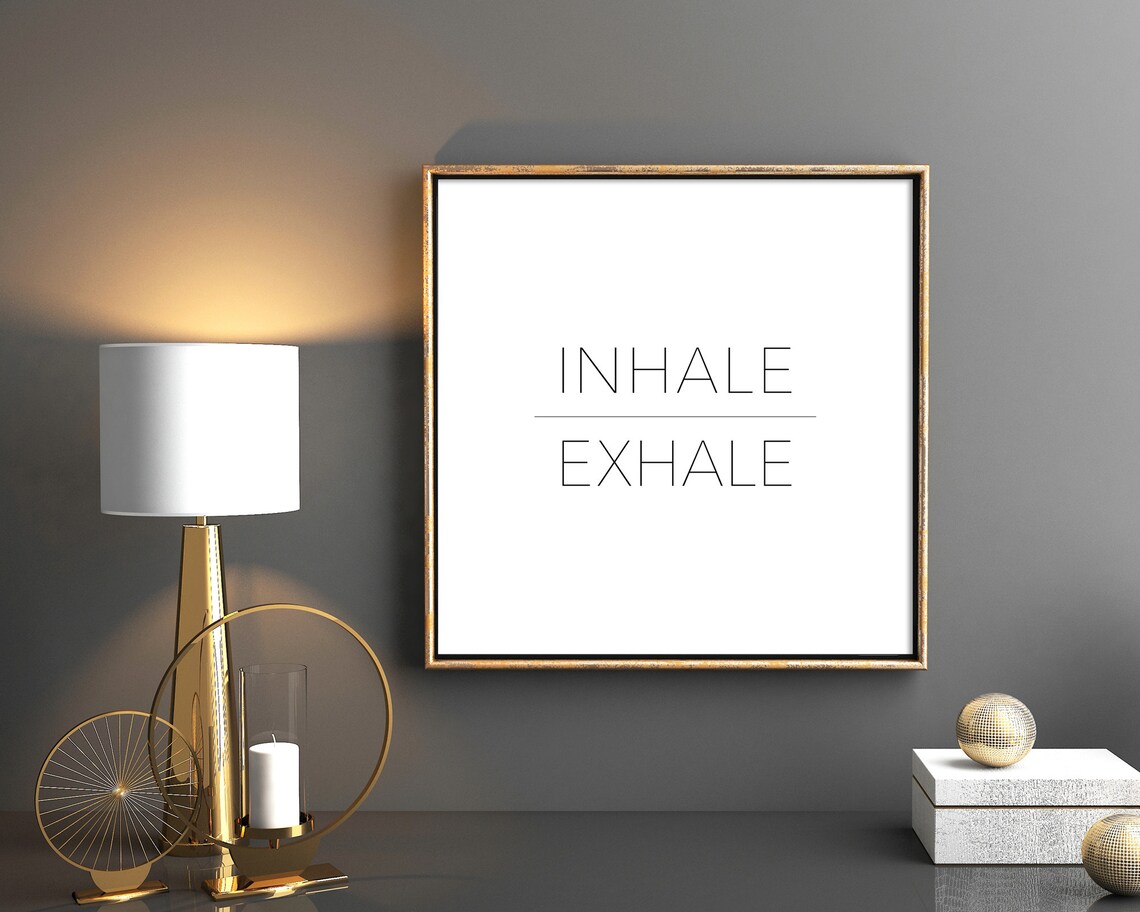 Inhale Exhale Meditation Poster Print, Zen Decor - Image 3
