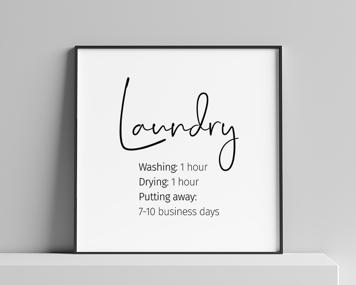 Laundry Room Decor Typography Poster, Minimalist Print - Image 2