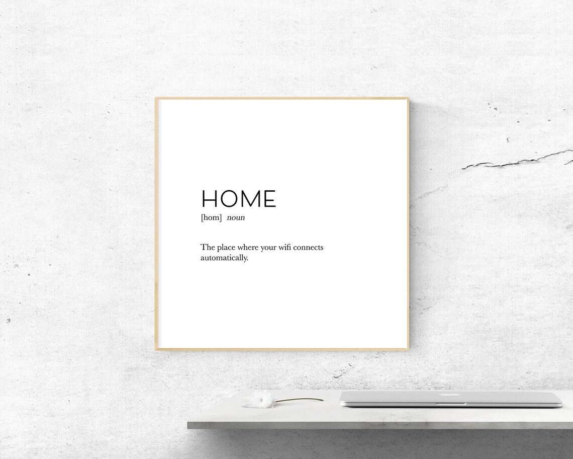 Home Definition Print Funny Definition Prints Modern Home Decor Wall Art Dictionary Art Print Typography Poster - Image 3