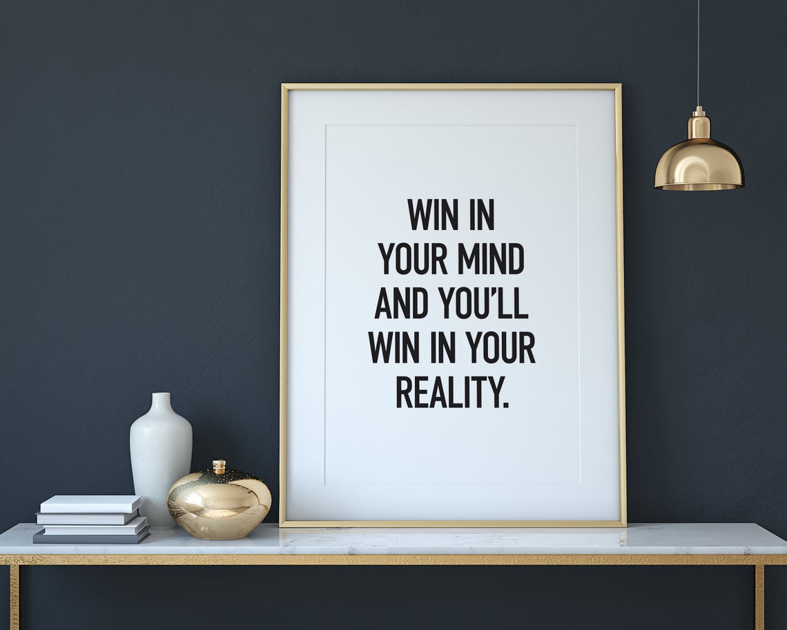 Win In Your Mind Win In Reality Mindset Manifestation Wall Poster - Image 2