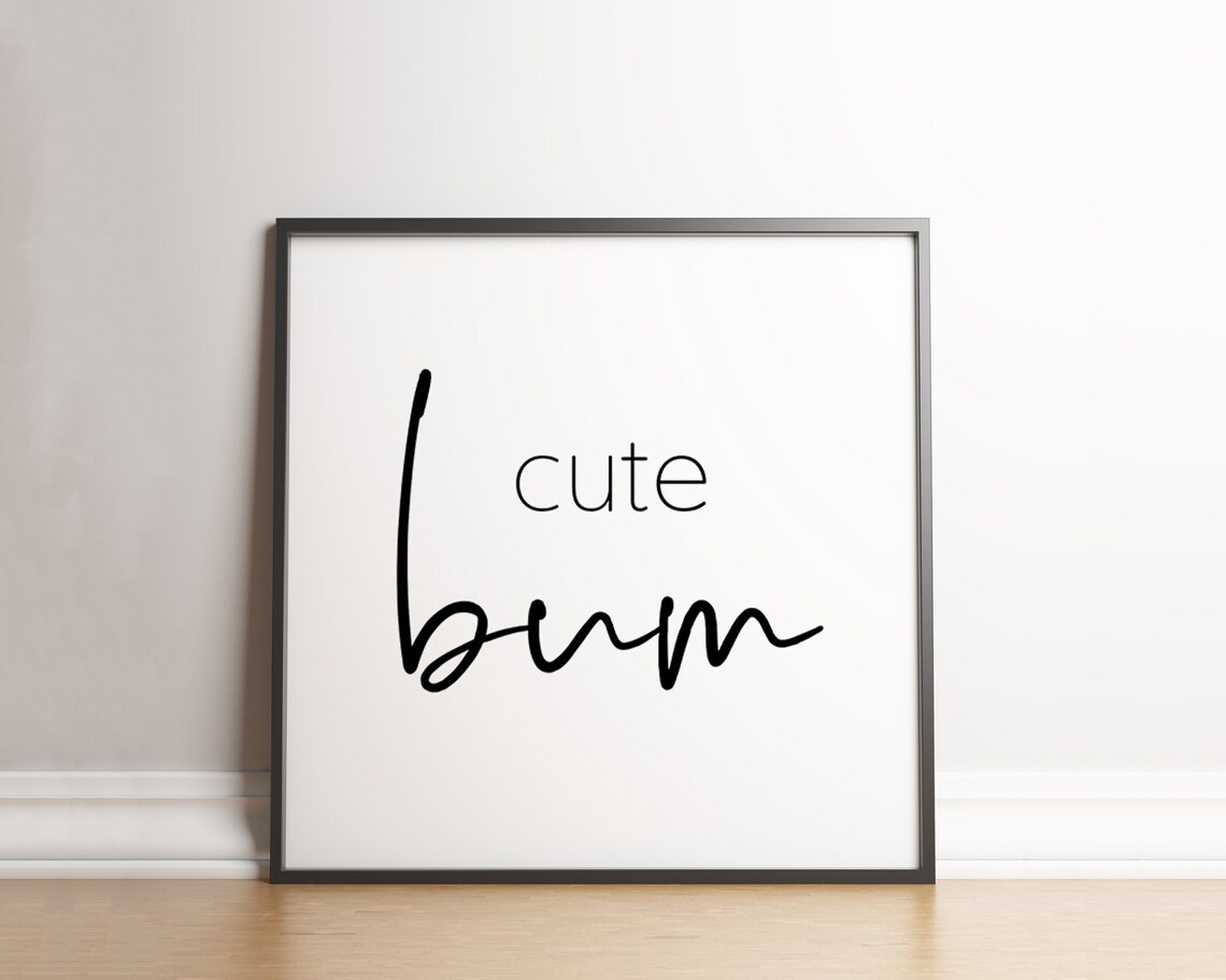 Cute Bum Bathroom Wall Art Nice Butt Print Bathroom Decor Wall Art Scandinavian Poster Calligraphy Minimalist - Image 3