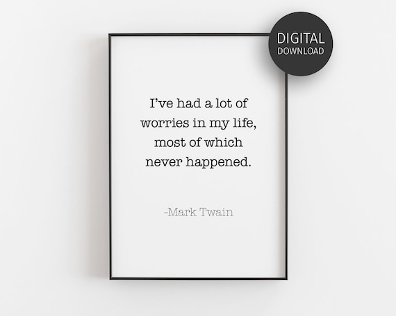 Mark Twain Quote Minimalist Literary Poster Print