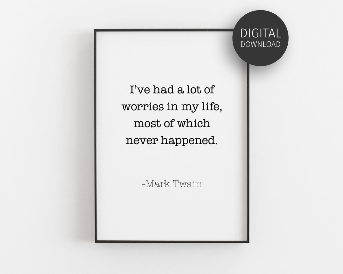 Mark Twain Quote Minimalist Literary Poster Print