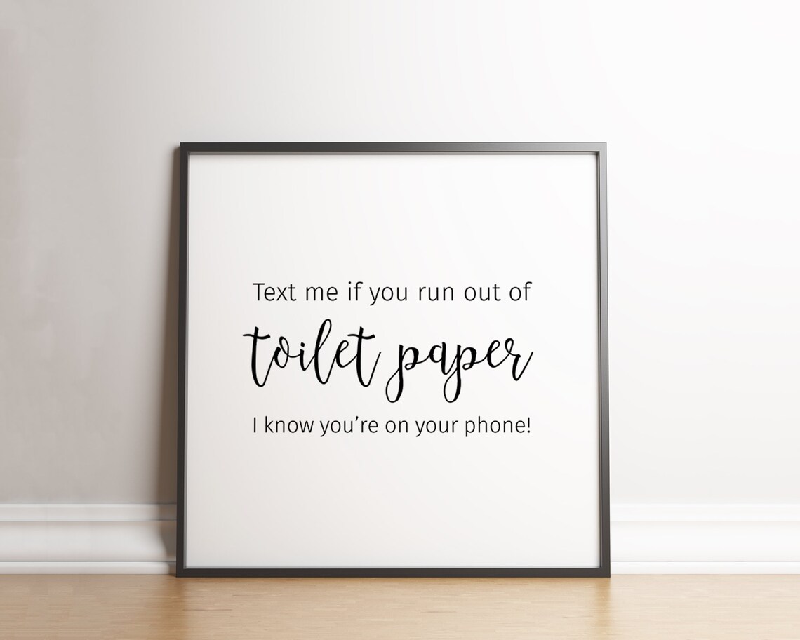Funny Bathroom Sign, Bathroom Decor Poster Print - Image 2