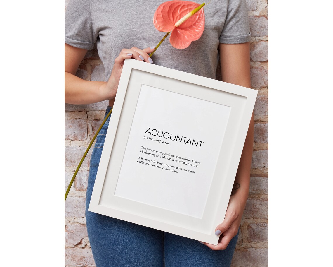 Accountant Definition Art Print, Funny Office Decor - Image 3