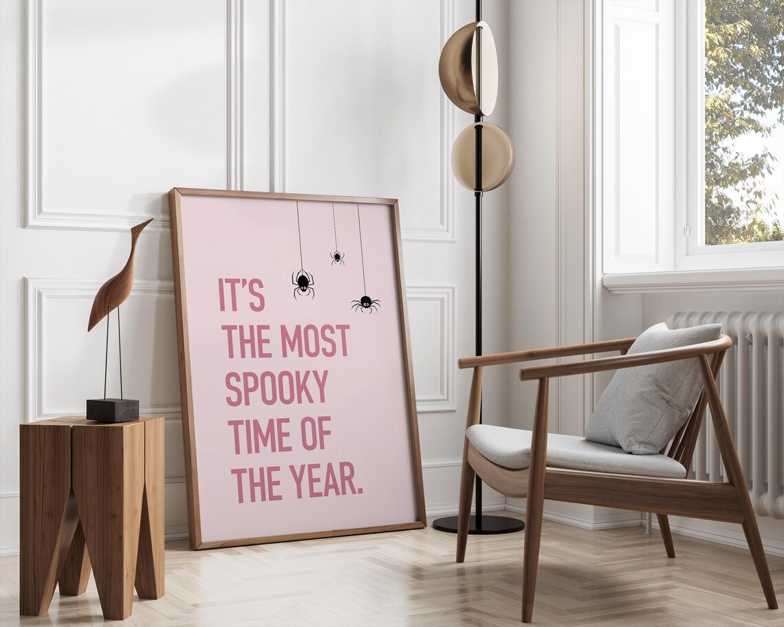 Girly Halloween Spooky Season Spider Poster - Image 3
