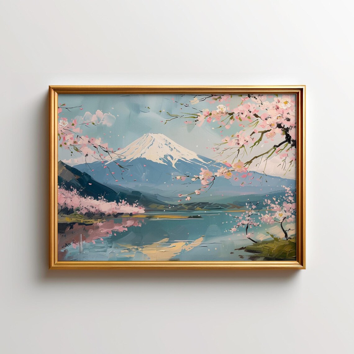 Cherry Blossoms Mt Fuji Japan Spring Landscape Art Print
