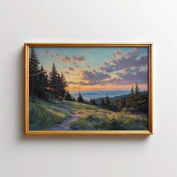 Fundy National Park Golden Sunset Forest Trail Landscape Poster