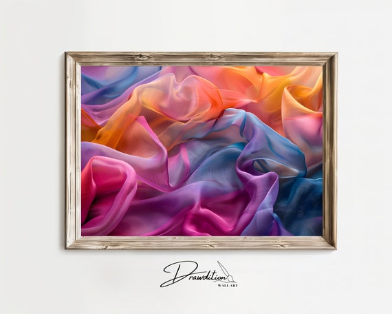 Rainbow Abstract Wall Art Multi Colored Abstract Print Rainbow Art Contemporary Art Poster Rainbow Abstract Fashion Decor