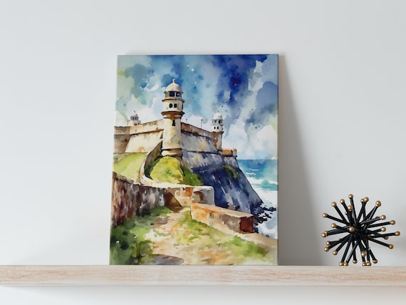 Castillo San Felipe Del Morro Watercolor Puerto Rico Fort Poster