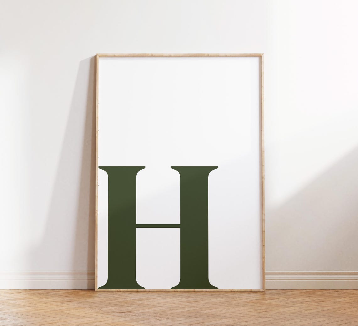 Letter H Poster, Preppy Room Decor - Image 5